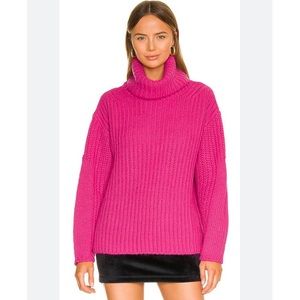 NWT Essentiel Antwerp Pink  Anjou English Ribs Turtleneck Sweater